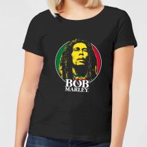 Bob Marley Face Logo Damen T-Shirt - Schwarz - L