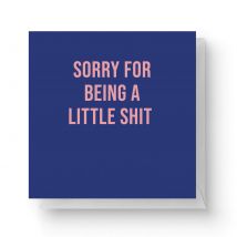 Sorry For Being A Little Shit Square Greetings Card (14.8cm x 14.8cm)