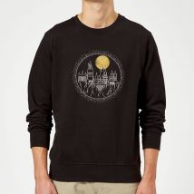 Harry Potter Hogwarts Castle Moon Sweatshirt - Black - S