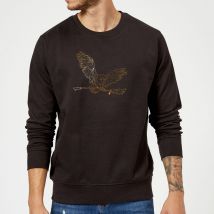Harry Potter Hedwig Broom Gold Sweatshirt - Black - M - Noir
