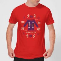 Harry Potter Christmas Sweater Men's T-Shirt - Red - L