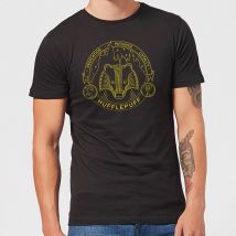 Harry Potter Hufflepuff Badger Badge Men's T-Shirt - Black - S