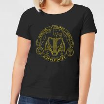 Harry Potter Hufflepuff Badger Badge Women's T-Shirt - Black - L