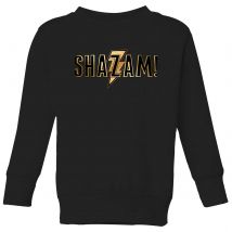 Shazam Gold Logo Kids' Sweatshirt - Black - 5-6 ans