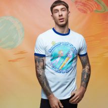 Rick and Morty Summer & Tinkles Ringer - Weiß / Blau - M