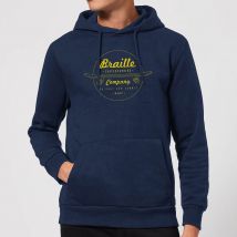 Limited Edition Braille Skate Company Hoodie - Navy - XXL