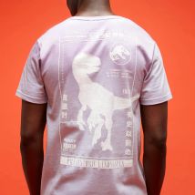 Jurassic Park Primal Distressed Printed T-Shirt - Lilac - S