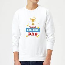 World's Greatest Dad With Trophy Sweatshirt - White - M - White
