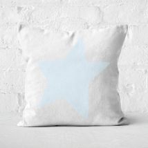 Light Blue Star Square Cushion - 40x40cm - Soft Touch