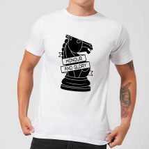Knight Chess Piece Honour And Glory Men's T-Shirt - White - XXL - White