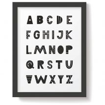 Snüz Alphabet Nursery Print - Monochrome