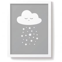 Snüz Cloud Nursery Print - Grey