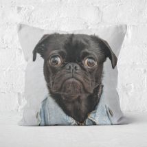 Gangsta Pug Square Cushion - 40x40cm - Soft Touch