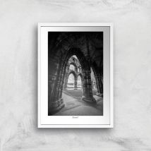 Whitby Abby Giclée Art Print - A2 - White Frame