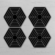 Web Hexagonal Coaster Set