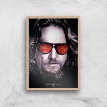 The Big Lebowski Giclee Art Print - A3 - Wooden Frame