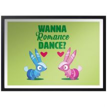 Viva Piñata Wanna Romance Dance Rabbit Art Print Giclee Art Print - A4 - Black Frame