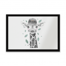 Rainbow Giraffe Entrance Mat