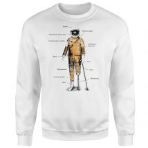 Astronaut Sweatshirt - White - XXL - White