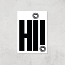 Hi! Giclee Art Print - A4 - Print Only