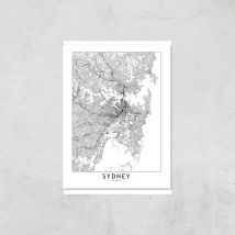 Sydney Light City Map Giclee Art Print - A3 - Print Only