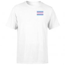 Transgender Flag T-Shirt - White - XL - White