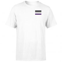 Asexual Flag T-Shirt - White - 5XL - White