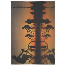 Sunset On The Coast Cotton Tea Towel - White