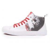 AKEDO X Freddy Vs. Jason Team Jason Blanche Chaussures Coupe Haute Adulte - UK5 / EU38