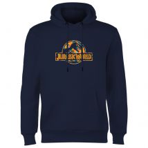 Jurassic Park Logo Tropical Hoodie - Navy - M