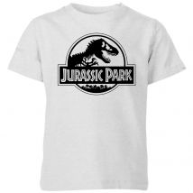 Jurassic Park Logo Kids' T-Shirt - Grey - 5-6 Jahre