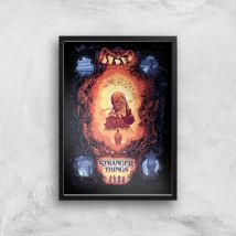 Stranger Things x Alex Hovey Vecna Illustration Giclee Art Print - A2 - Black Frame