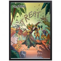 Sea Of Thieves Treat Giclee Art Print - A4 - Black Frame