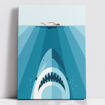 Decorsome x Jaws Geometric Rectangular Canvas - 12x18 inch