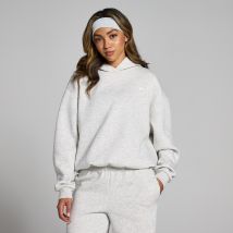 Damska bluza oversize z kapturem z kolekcji Basics MP – Light Grey Marl - L