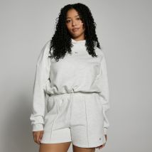 MP Women's Lifestyle Heavyweight Cropped Hoodie - Light Grey