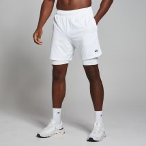 MP Herren 2-in-1-Trainingsshorts — Weiß - XXS