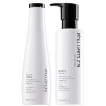 Shu Uemura Art of Hair Izumi Tonic Rice Water Shampoo and Conditioner Routine