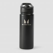 Myprotein Recycled Metal Flip Straw Bottle 500ml - Black