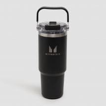 Myprotein Recycelte Metall Tragegriff Strohhalm-Flasche 900ml - Schwarz