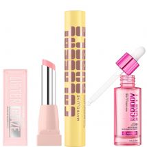 Maybelline Viral Favourites Make Up Bundle with Grippy Primer, Colossal Mascara and Lifter Glaze Lip Balm (Various Shades) - Pink Drip