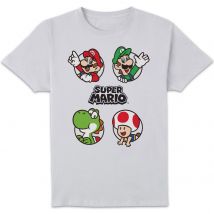 Nintendo Super Mario Circles Unisex T-Shirt - White - S
