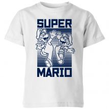 Nintendo Super Mario High Five Kids' T-Shirt - White - 3-4 Jahre