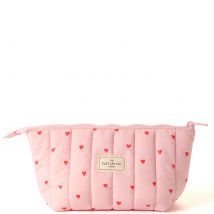 The Flat Lay Co. Marshmallow Essential Makeup Pouch - Sweet Pink Hearts