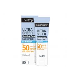 Neutrogena Ultra Sheer Invisible Cream Sunscreen Hydration SPF50