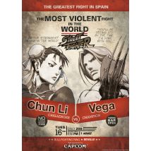 Street Fighter Chun-Li V Vega Art Print - 16.5 x 11.7