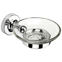 Croydex Worcester Flexi-Fix™ Bathroom Soap Dish & Holder - Chrome