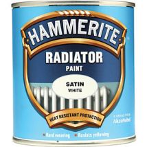 Hammerite Radiator Enamel Satin Paint - White - 500ml