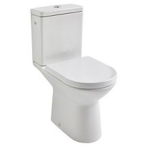 Roca Aris Easy Clean Close Coupled Open Back Toilet Pan  Cistern & Soft Close Seat