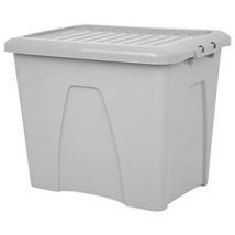 Wham Home Upcycled 75L Box & Lid - Soft Grey
